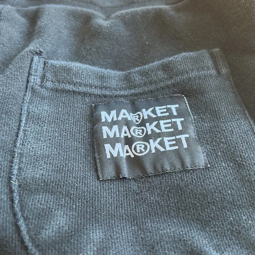 Market Exotic Imports drawstring fleece shorts.Size Medium. Pockets. Car graphic